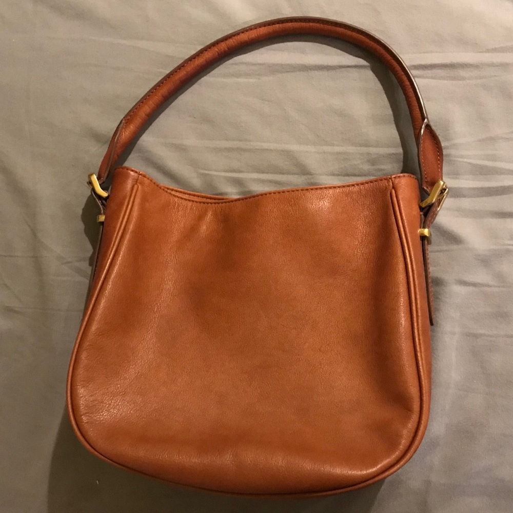 J. Crew light brown leather purse